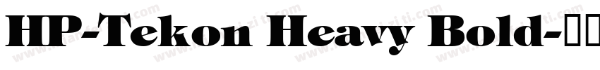 HP-Tekon Heavy Bold字体转换